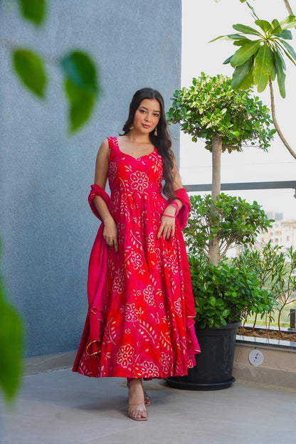 Rani Noor Muslin Anarkali Suit Set